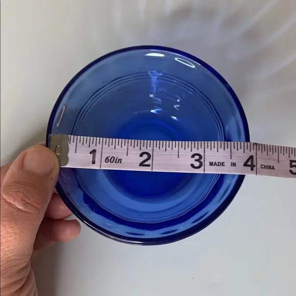 Set of Pyrex Blue Glass custard dishes - Picture 5 of 5